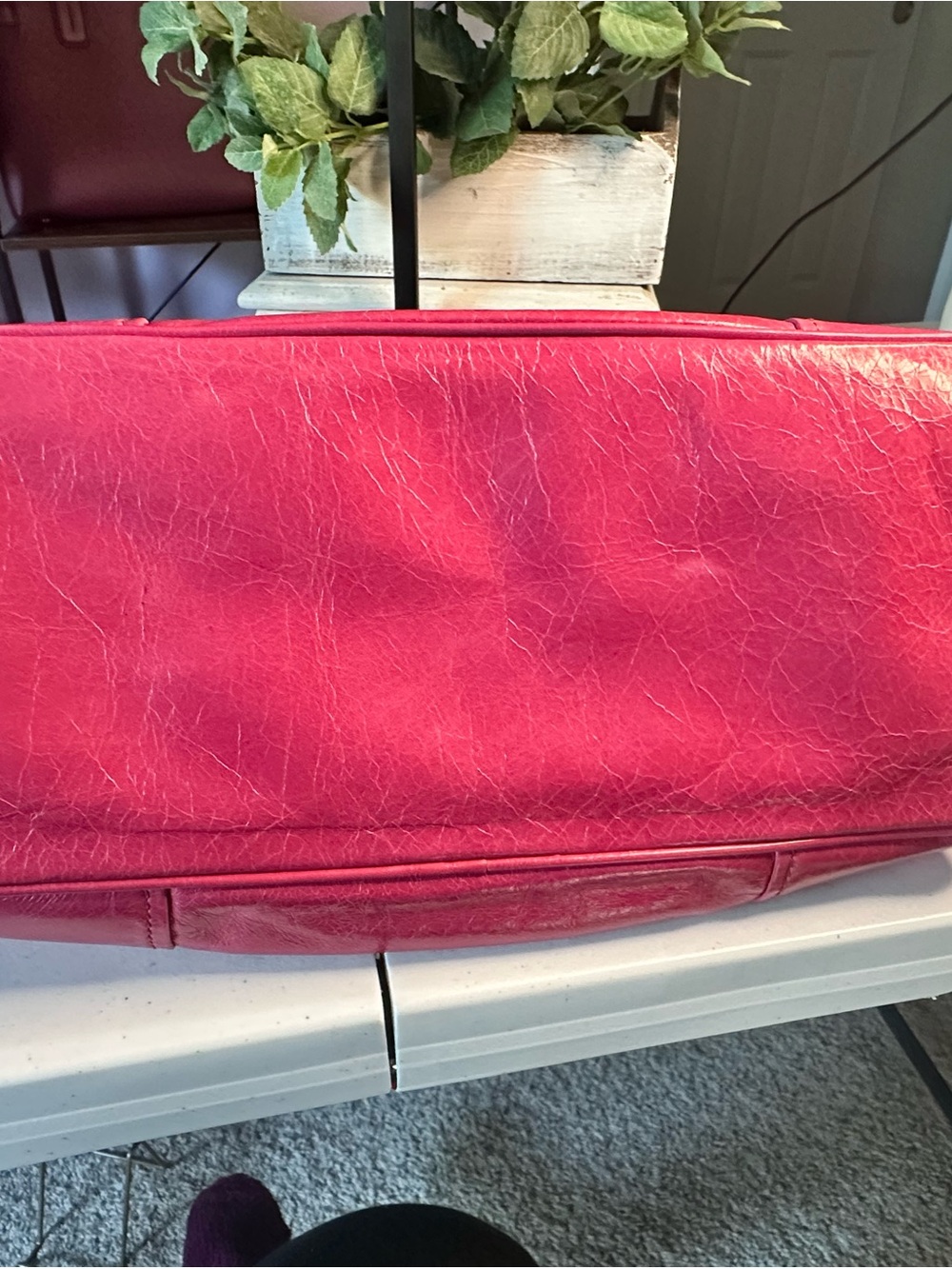 Prada Bright Fuchsia Leather Shoulder Tote - Picture 14 of 16